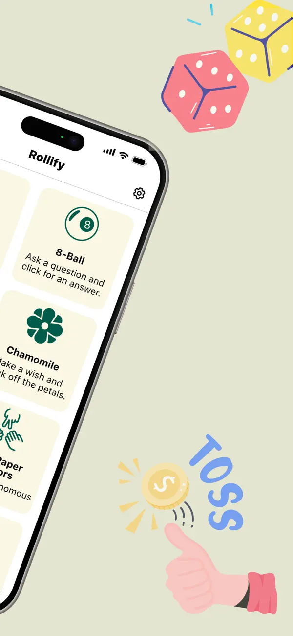 #2. Rollify: Random Selection (iOS) Ved: Tayyip GUZEL