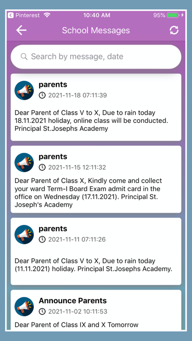 St Joseph's Academy CBSE Hosur screenshot