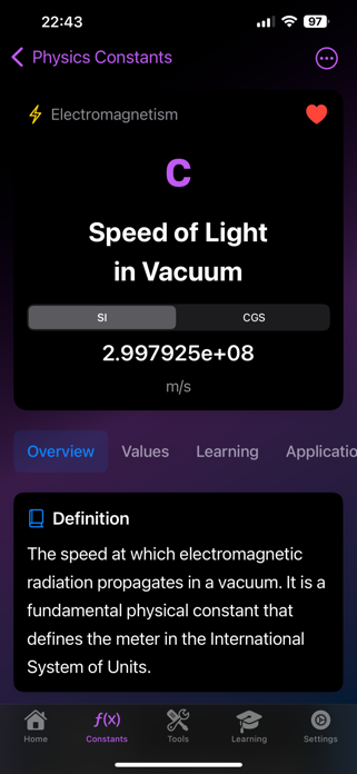 Physics Constants Library Screenshot 6 of 10