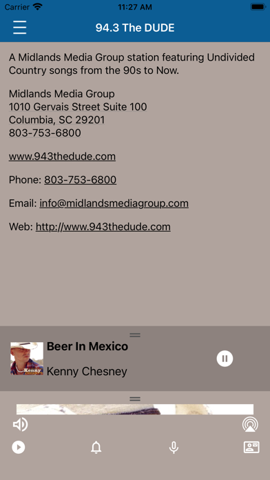 94.3 The DUDE iPhone screenshot 3 - Entertainment app
