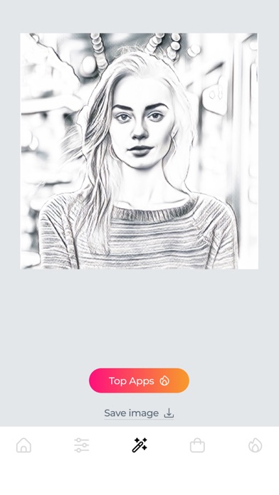 Black and white sketch effect Screenshot