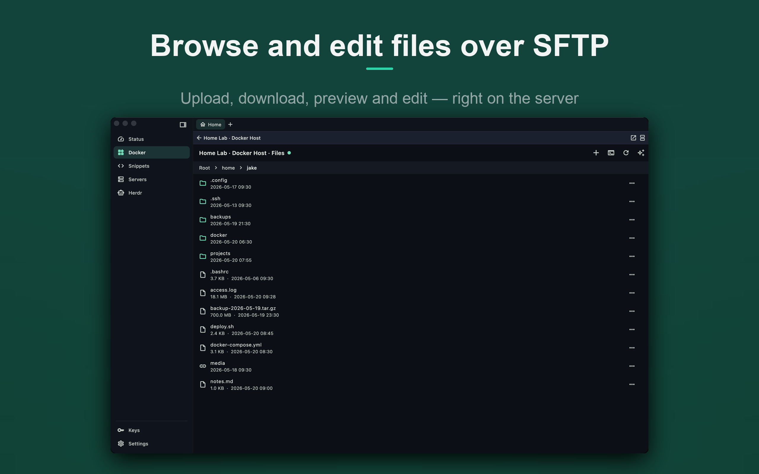 Caret: SSH Server Manager