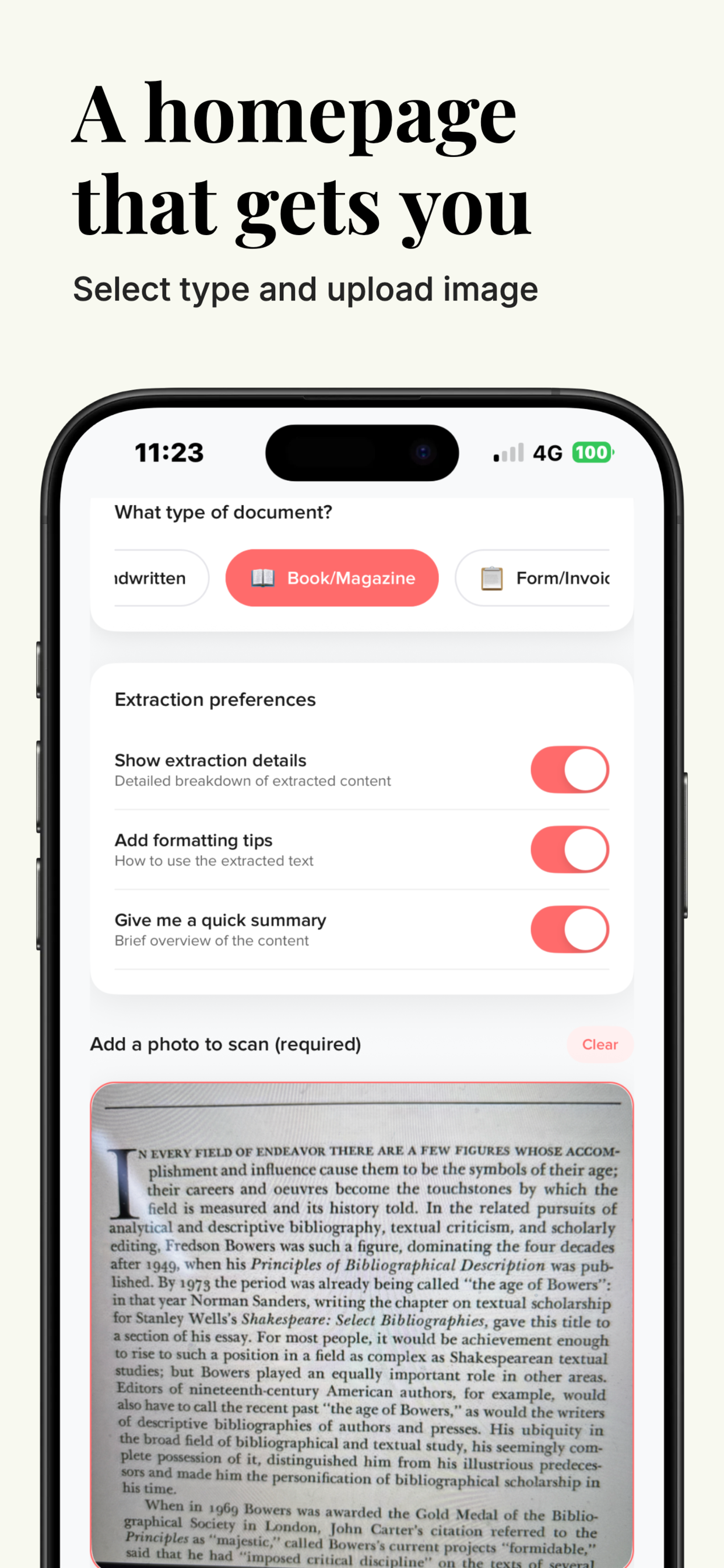 OCR: Image to Text & PDF Scan
