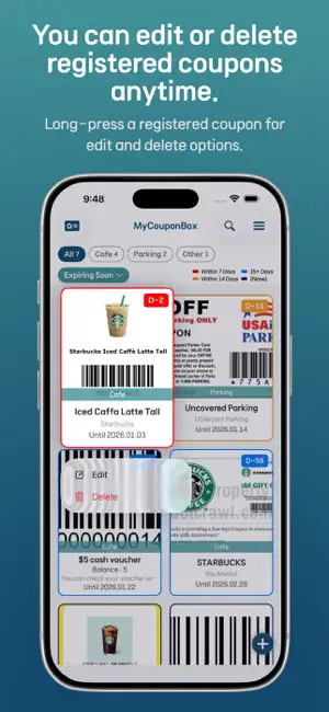 MyCouponBox - Easy Management screenshot 3
