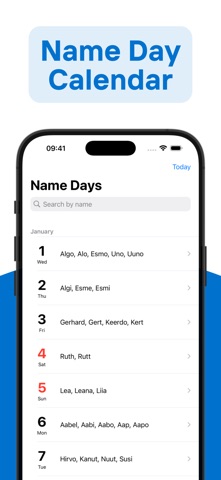 Estonian Name Days Screenshot 2 of 4
