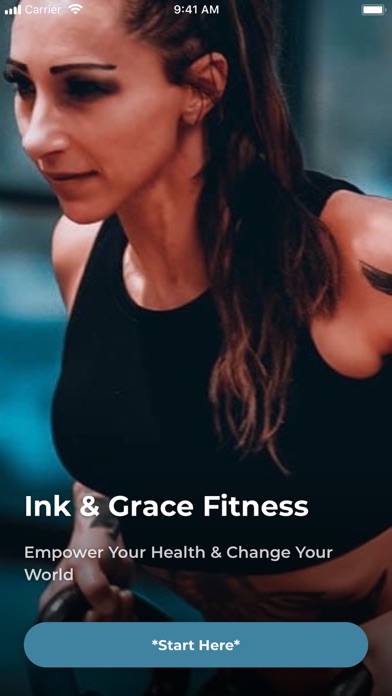 Ink & Grace Fitness app screenshot