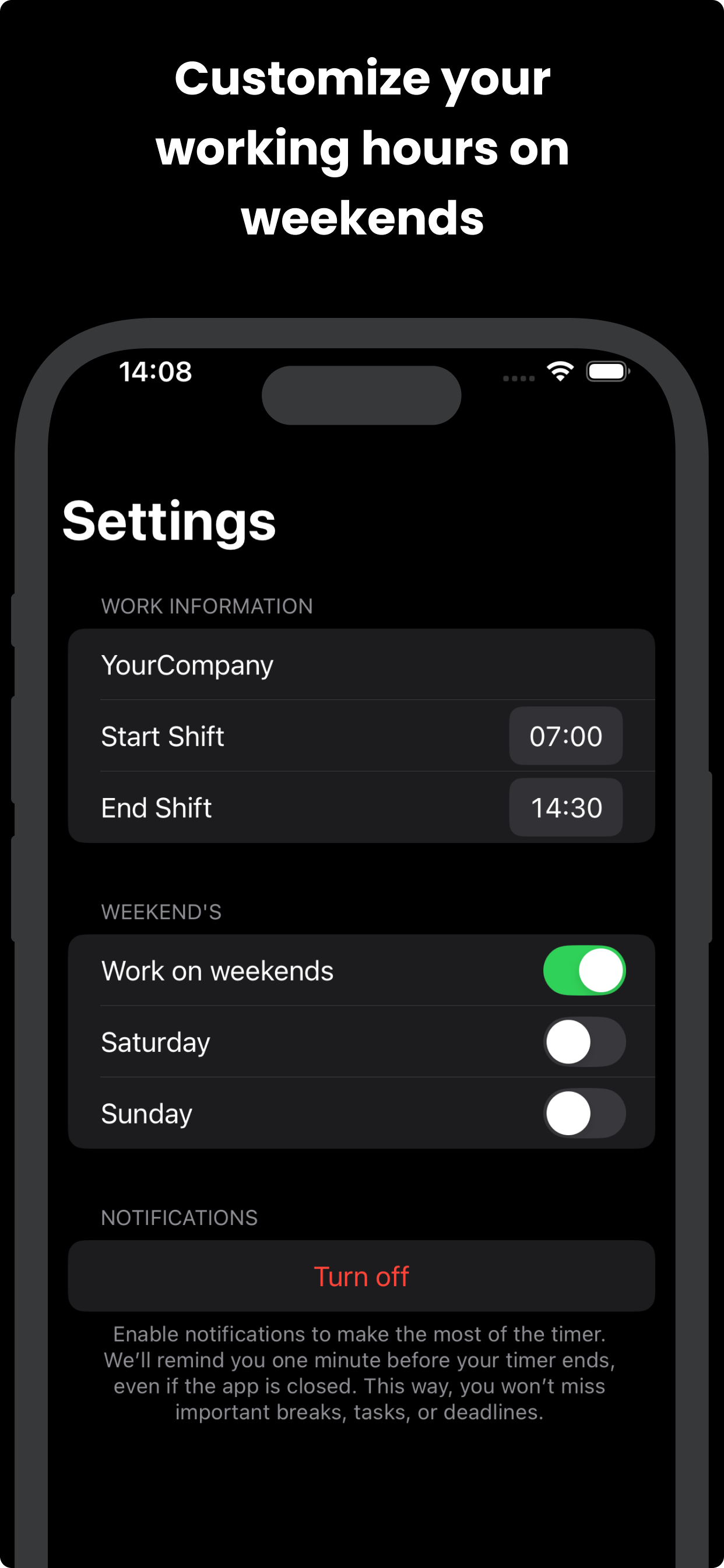 MyWorkHours screenshot 8