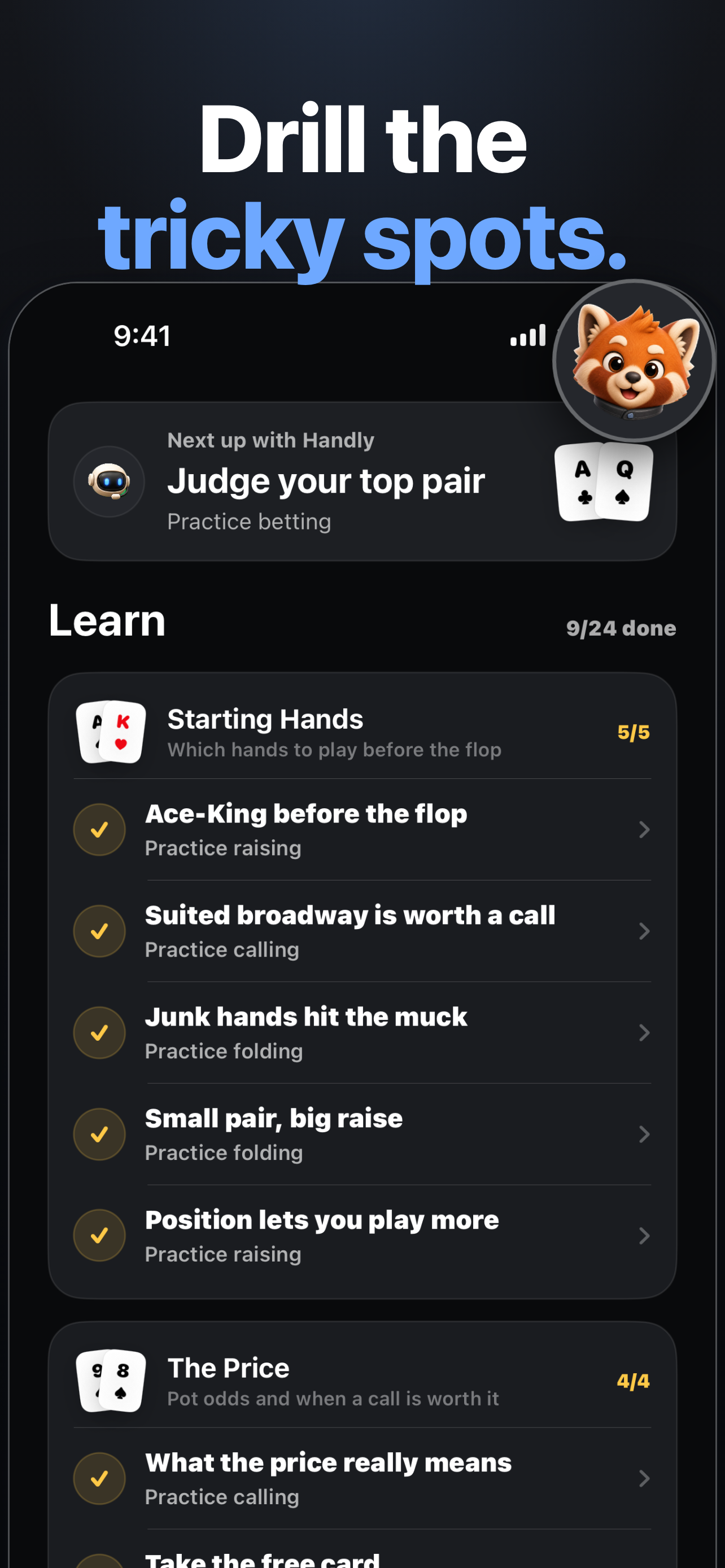 Handly: Learn Poker Offline screenshot 4