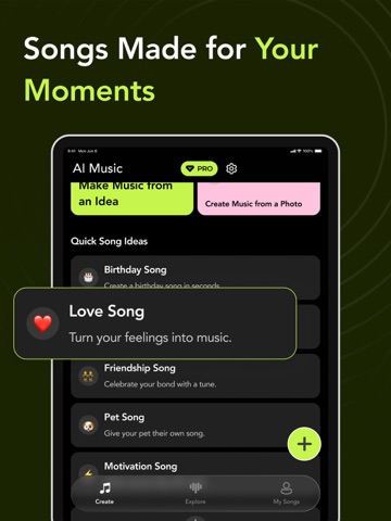 Music AI: Song Generator ! iPad screenshot