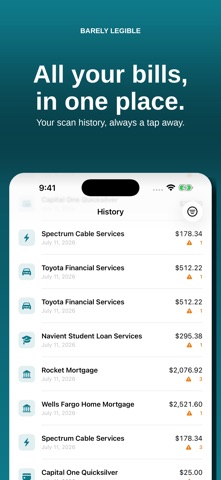 Barely Legible: Bill Analyzer screenshot