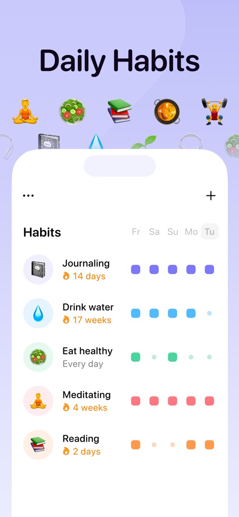 Habit tracker - Patterns - Productivity App | MWM