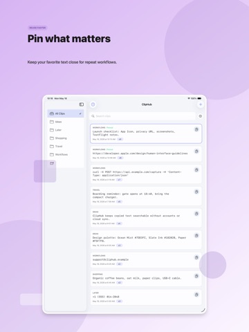 ClipHub Clipboard App Store preview screenshot 9