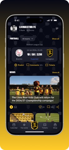 Livingston F.C. iPhone screenshot