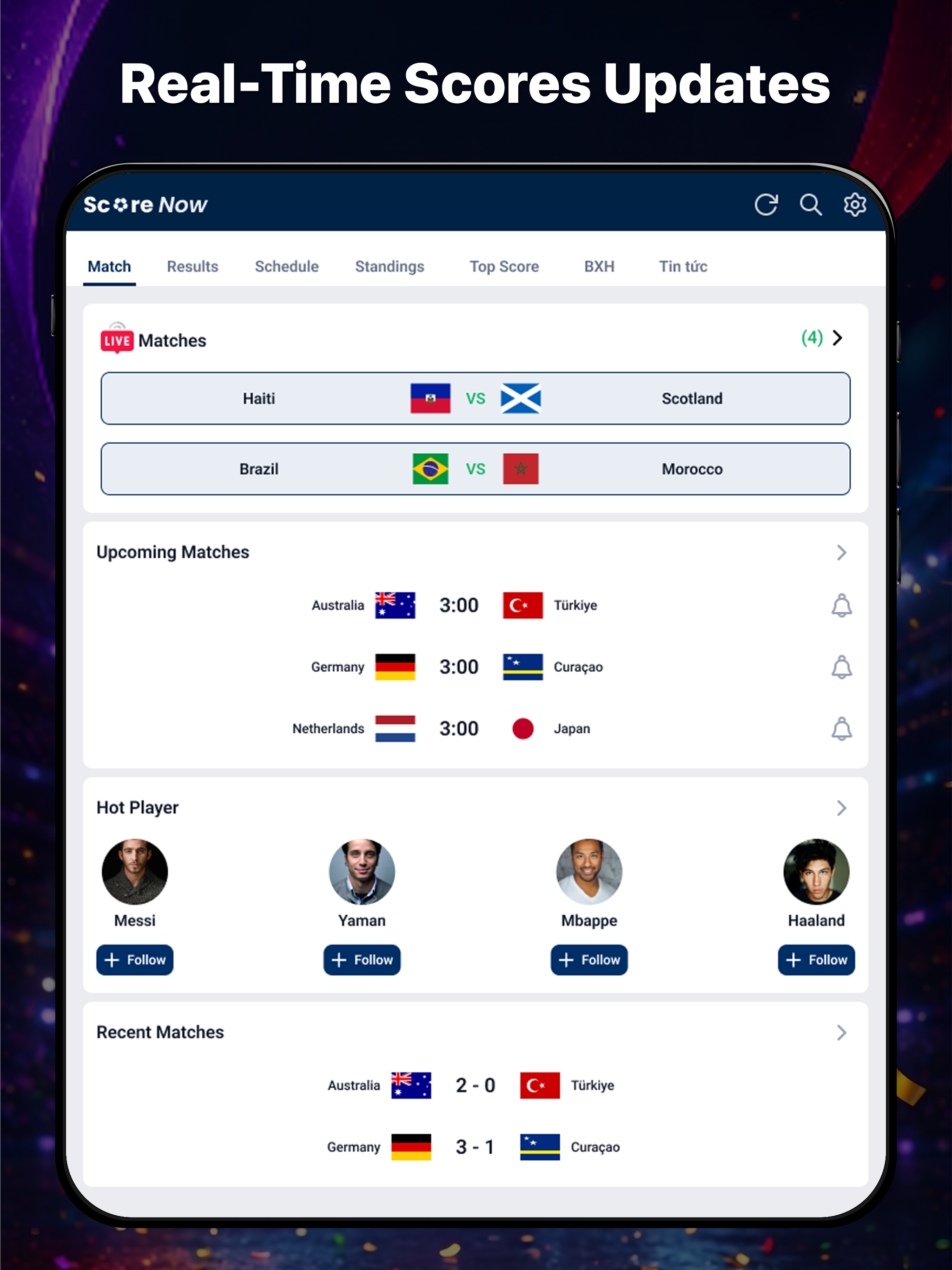 Football Live Score & Stats