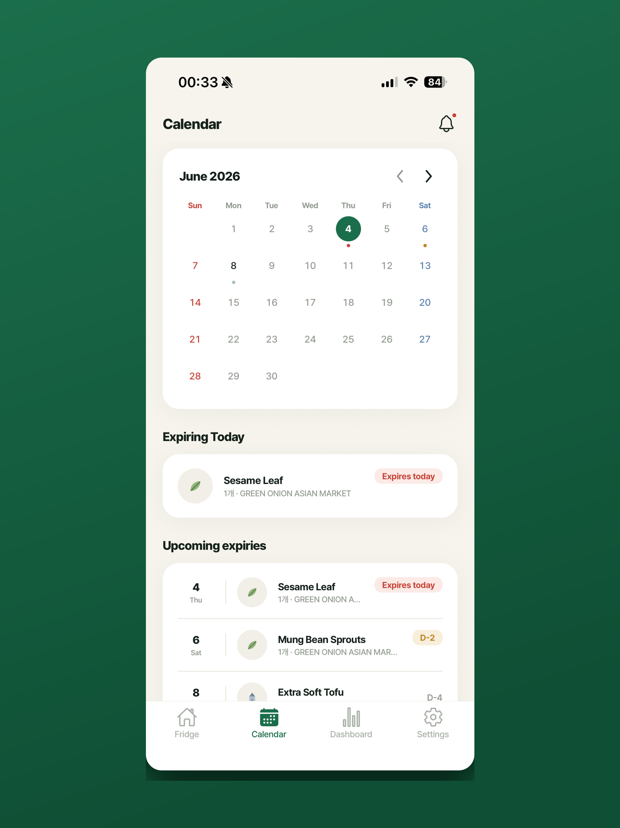 Fridgi – Food Expiry & Recipes