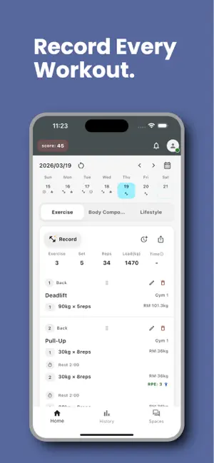 FitCat: Workout Log screenshot 1