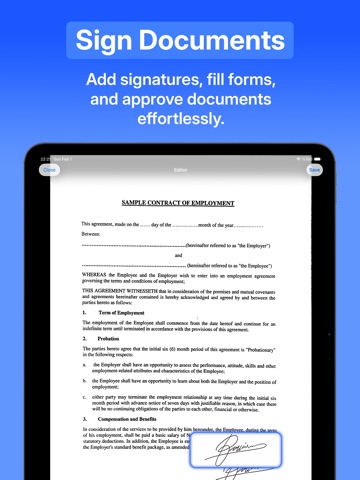 QuickSign eSign: PDF Scanner iPad screenshot