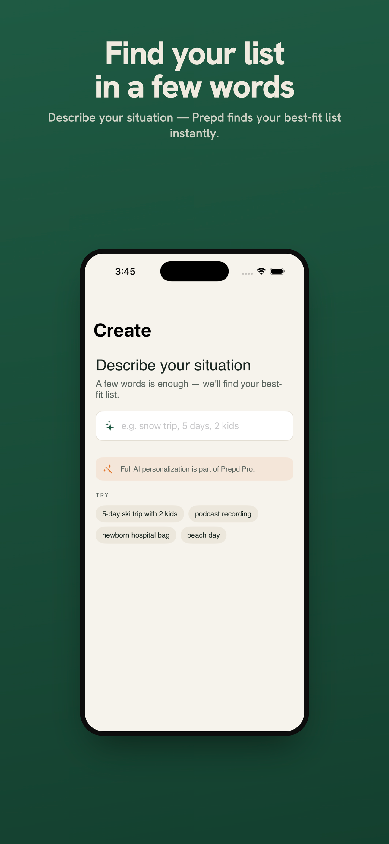 Prepd: Packing & Prep Lists screenshot 4