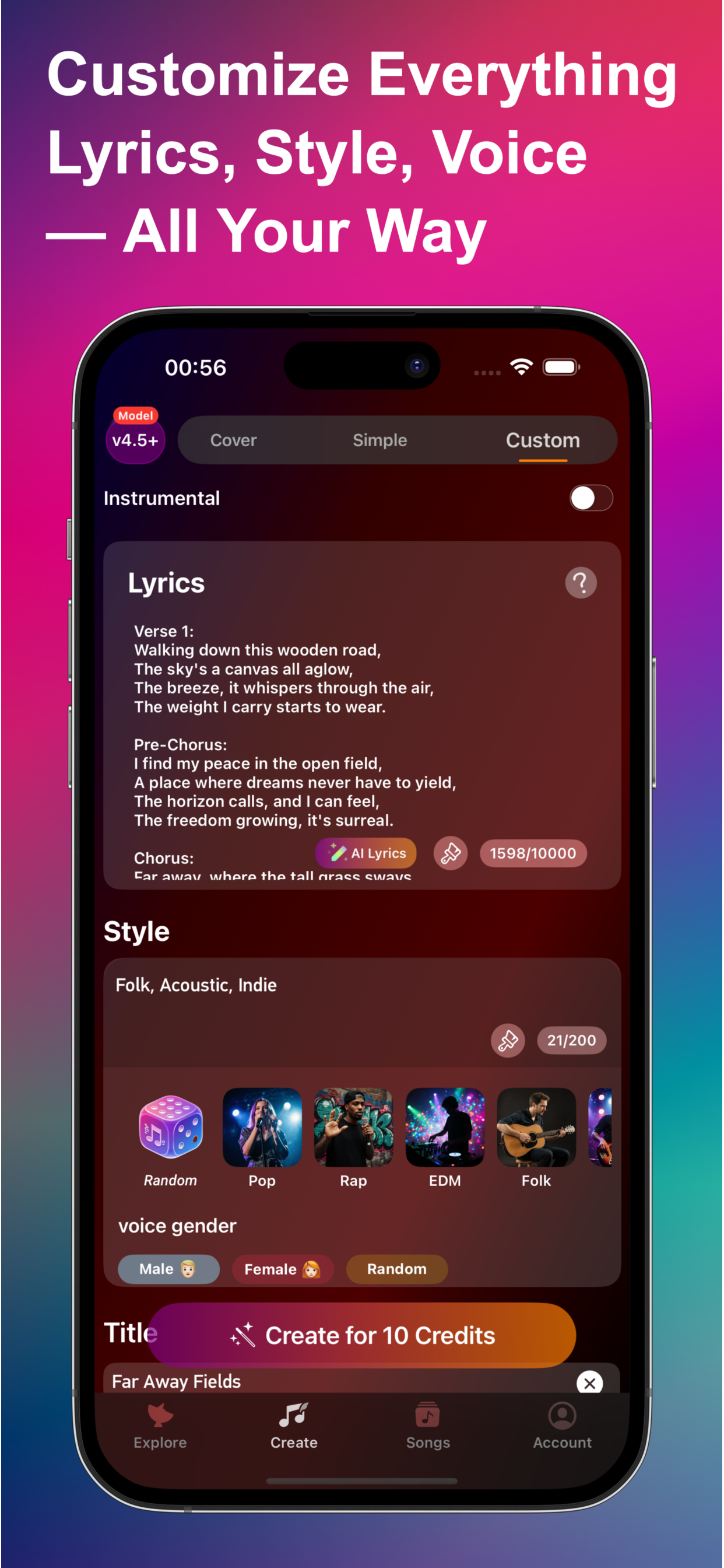 AI Songs & Music Maker - SuNo screenshot 4