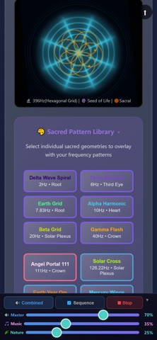 SonaVibe Sound Healing & Tones iPhone screenshot
