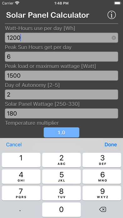 Solar Panel Calculator Plus screenshot 6