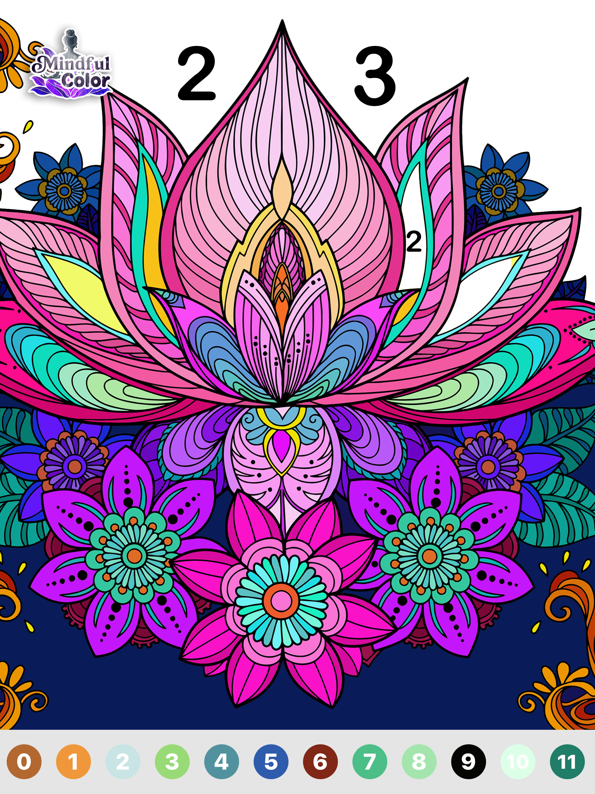 Mindful Color -color by number