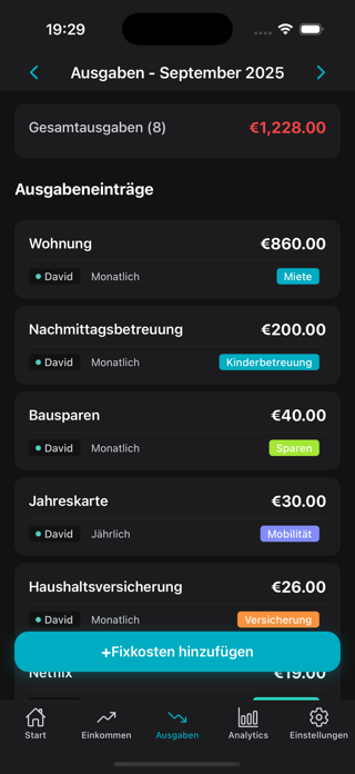 MonoBudget: Fixed Costs Screenshot 3 of 4