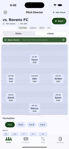 PitchDirector screenshot