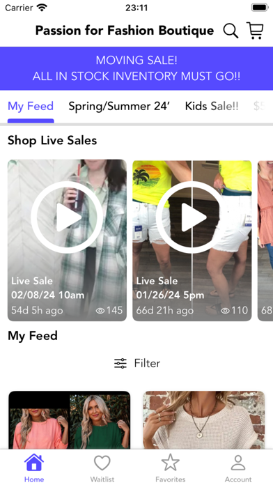 Passion for Fashion Boutique Screenshot
