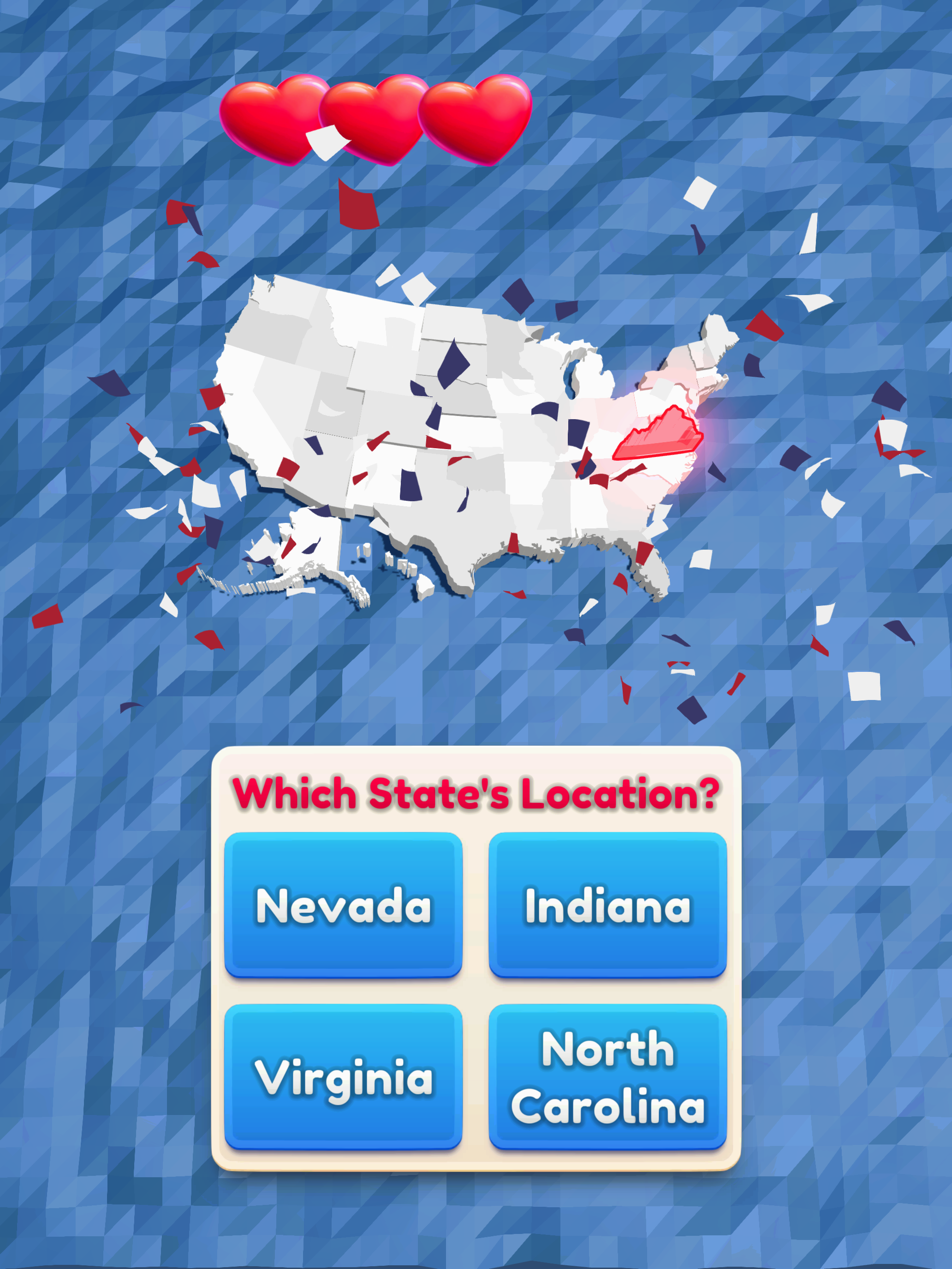 USA State Name Guess 3D screenshot 20