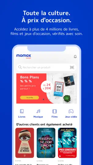 Screenshot von Momox Shop: Achats En Ligne auf dem iPhone 2