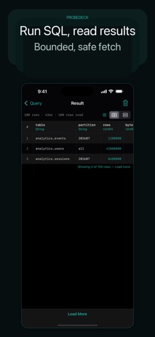 ProbeDeck: ClickHouse®客户端 screenshot