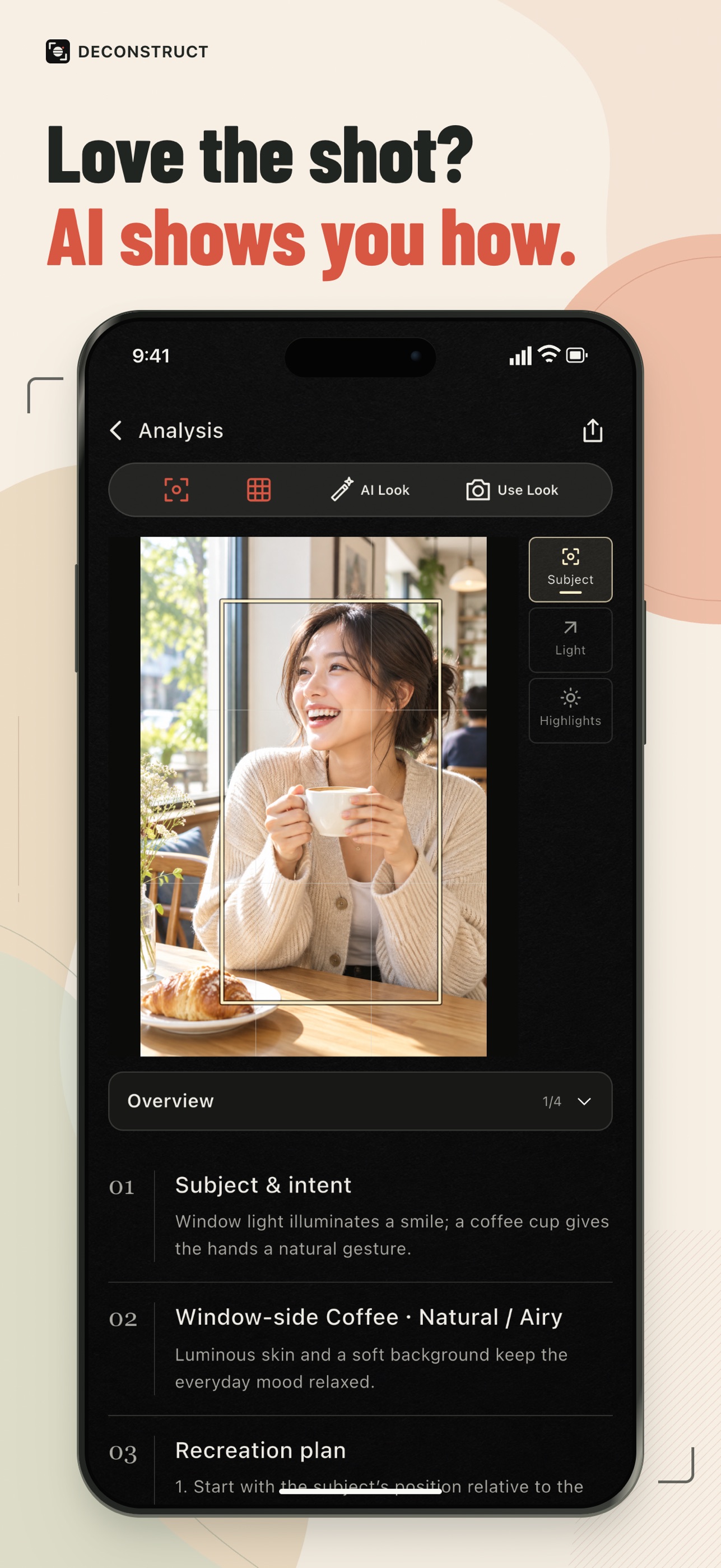 Screenshot 1 of Deconstruct: AI Photo Camera