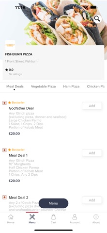 FISHBURN PIZZA ONLINE screenshot