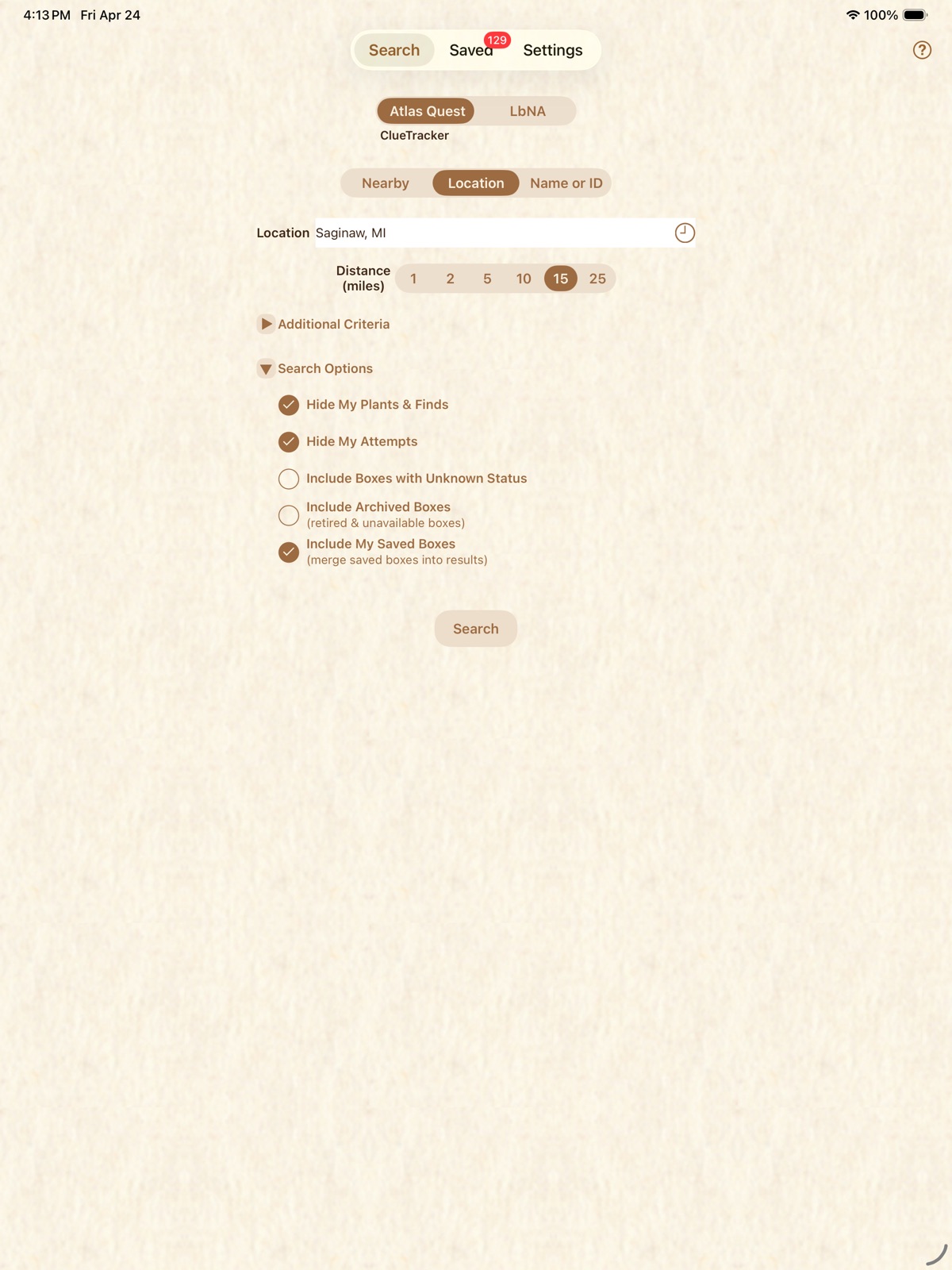 Clue Tracker for Letterboxing ipad screenshot 2