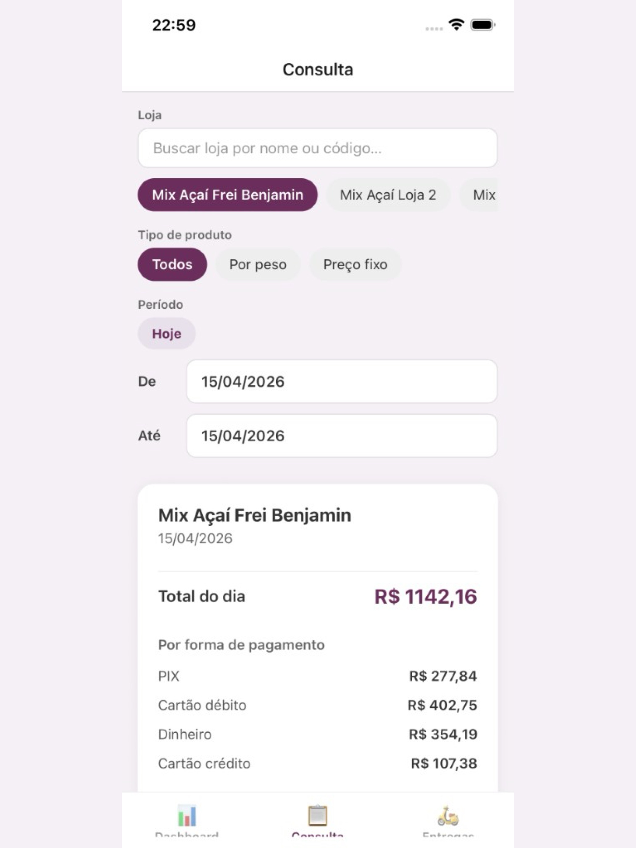 Mix Açaí Gestão