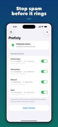 Prefixly - Block Spam Calls screenshot 1