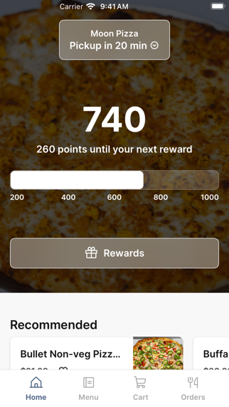 Moon Pizza Indian Flavored iPhone screenshot 1 - Food & Drink app