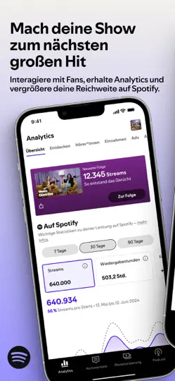 Screenshot von Spotify For Creators auf dem iPhone 1