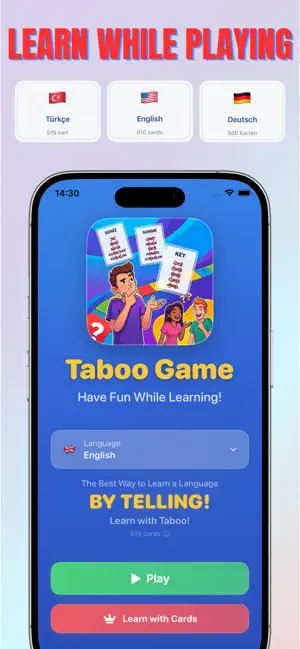 Taboo Words: Learn Languages screenshot 1