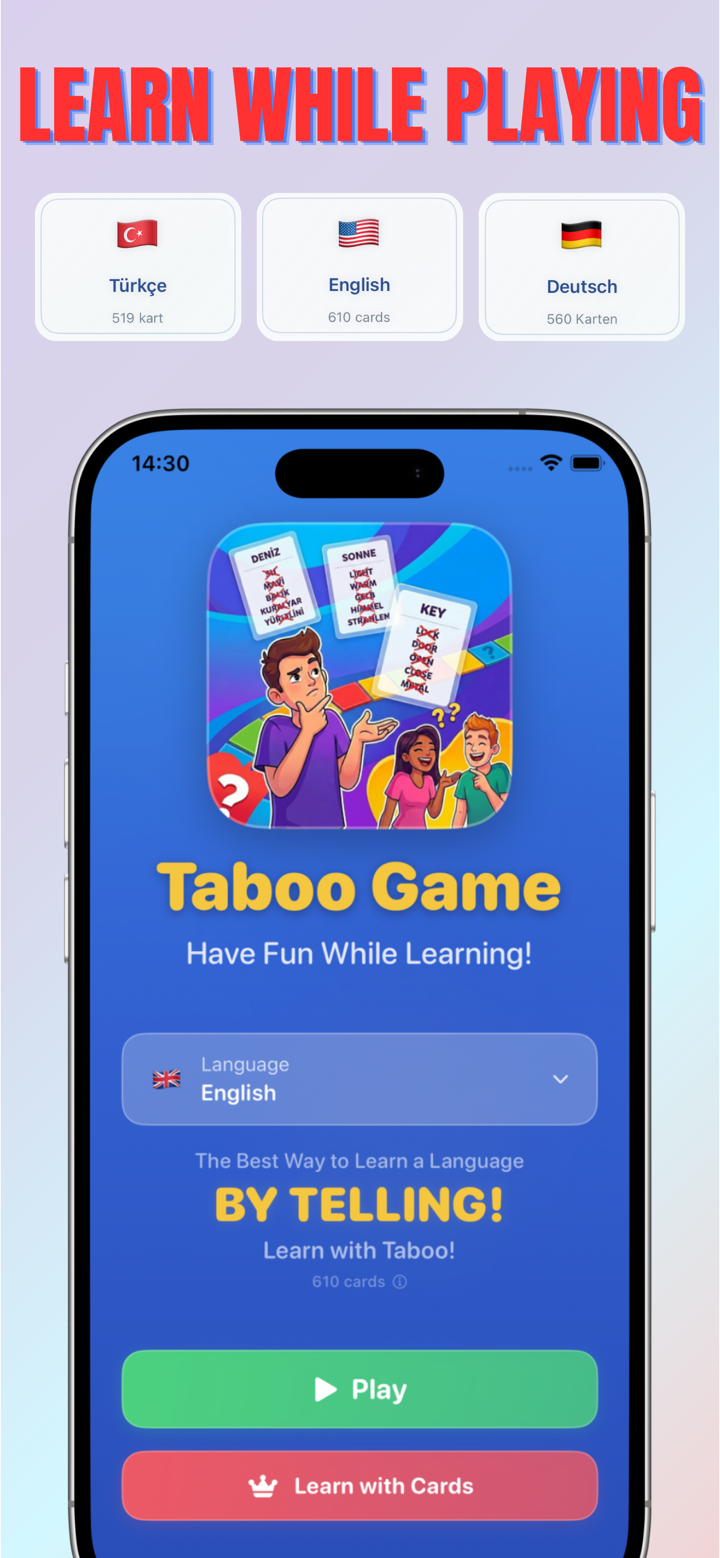 Taboo Words: Learn Languages screenshot 1