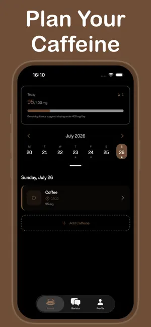Caffeine Tracker & Sleep Clock screenshot 1