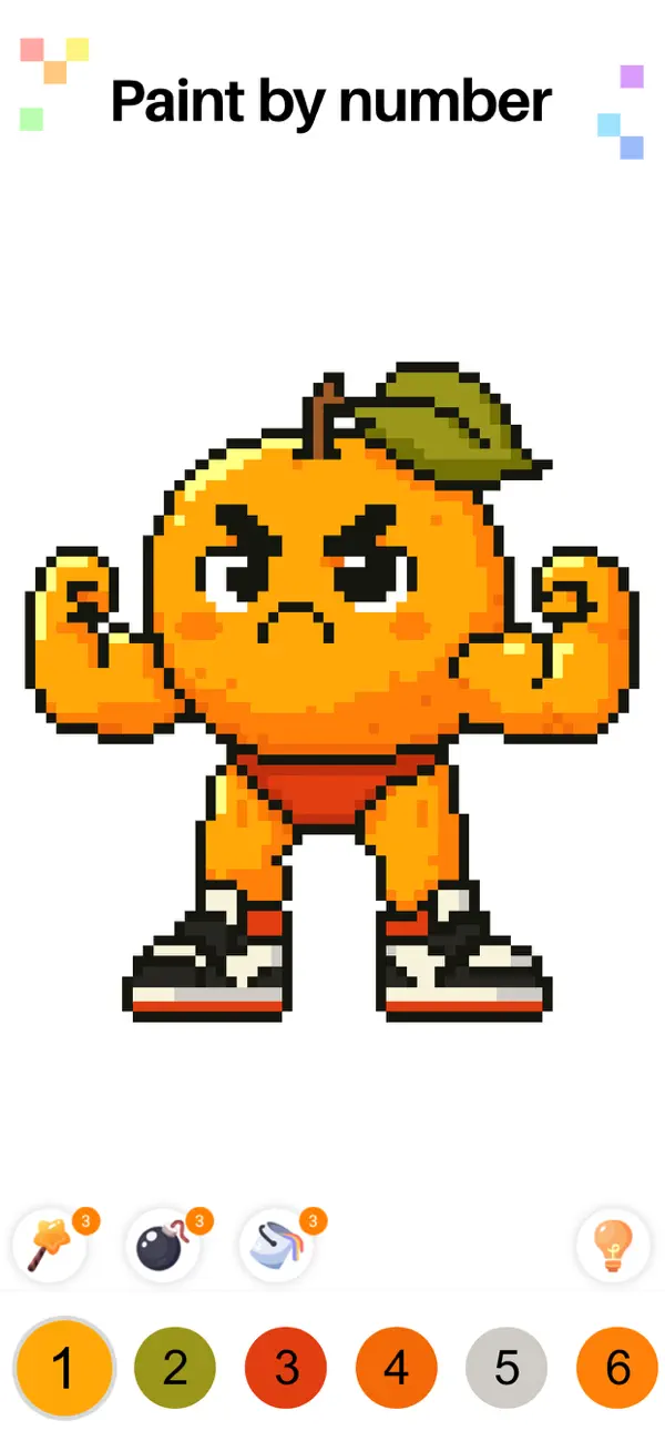Pixel Art - Malen nach zahlen iPhone Spiel Screenshot 1 – Spiele