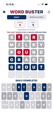 Isogram Word Buster screenshot