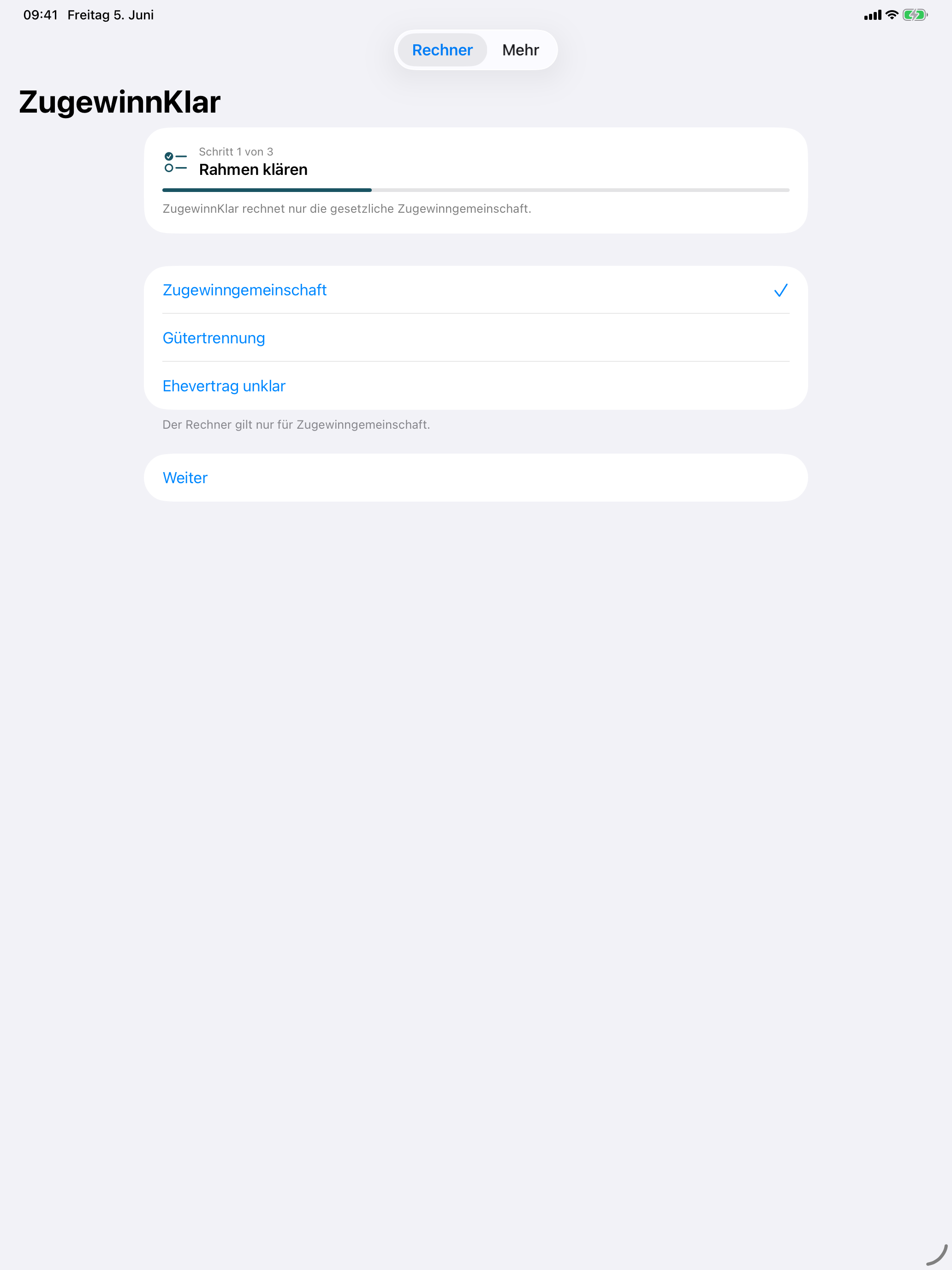 ZugewinnKlar – Rechner screenshot 7