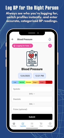 Vitals Log- BP & Glucose screenshot