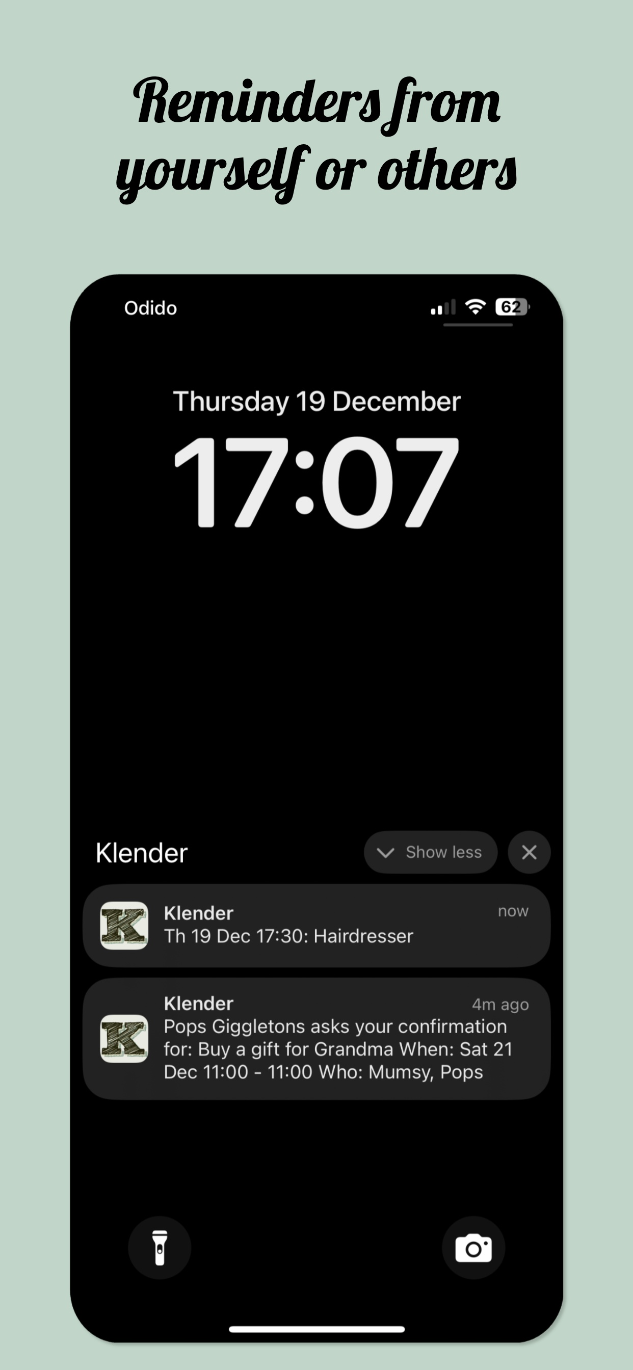 Klender, family calendar