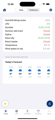 RukaPyhä iPhone screenshot