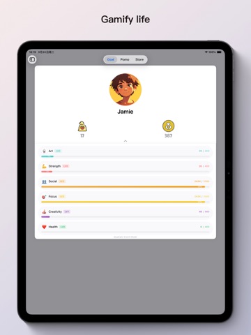 Rise: Habit & Pomodoro Timer iPad screenshot