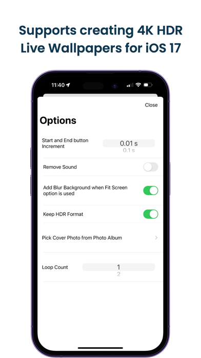 VideoToLive - Live Wallpapers Screenshot